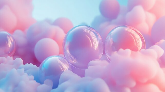 Pastel drop enhances surreal mist pop, textured background