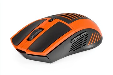 Poster - Wireless Gaming Mouse with Sleek Black and Orange Design