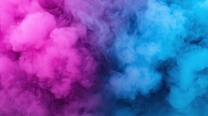Aufkleber - Ethereal smoke creating a surreal ambiance in blue and purple tones