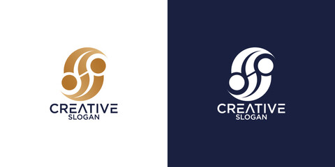 Poster - letter s abstract monogram logo vector design	