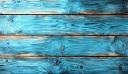 Poster - Vibrant blue wooden planks create a striking background, perfect for creative projects and designs. Copy space, commercial use,