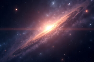 Wall Mural - Wormhole-like cosmic rift in mid-universe with energetic streamlines, outer space ambiance and balanced brightness