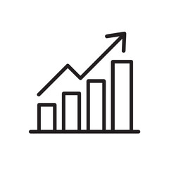 Poster - Business Growth: A dynamic graph illustrates upward trajectory, representing financial progress, success, and achievement in a sleek, modern design.