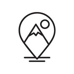 Poster - Mountain Location Pin Icon