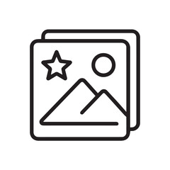 Poster - Iconic Image Illustration: A simple yet elegant monochrome illustration of overlapping square icons, each showcasing iconic graphic elements, embodying simplicity and clarity.