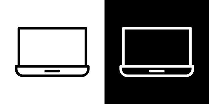 Laptop icon vector, illustration logo template in trendy style