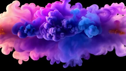 Poster - vibrant and colorful abstract smoke swirls mesmerizing purple, pink, and blue clouds create visual e