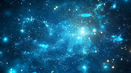 Wall Mural - planet earth in space , binary code technology , glowing sphere on black background