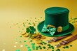 © Irtiko - Leprechaun hat gold coins shamrocks St Patricks Day celebration festive magic lucky charms  Ireland tradition