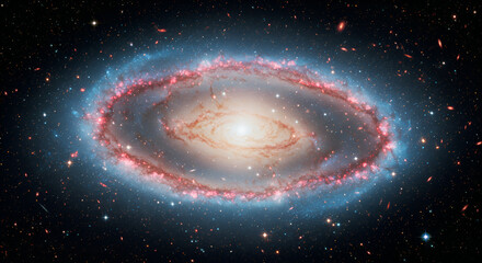 Wall Mural - Spiral galaxy with vibrant colors and intricate details in deep space (1)