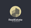 © mupppid - Modern property real estate logo vector, art icon logo of a modern house or home real estate business