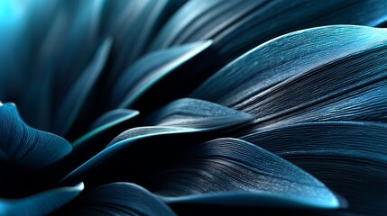 Poster - Deep blue textured backdrop with flowing shapes and eco-friendly abstract design