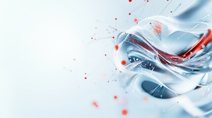 Poster - Abstract digital art showcasing dynamic fluid shapes in soft tones.