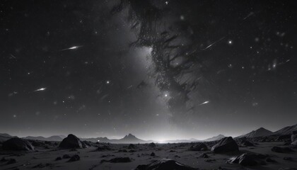 Wall Mural - Inky black sky, diamond-like stars scattered across, night,  stars
