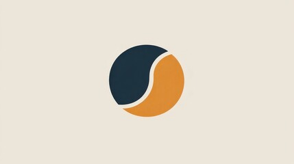 Poster - minimal and abstract logo with a unique shape forming a hidden meaning.