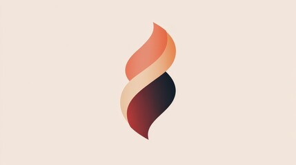 Poster - minimal and abstract logo with a unique shape forming a hidden meaning.