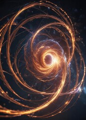 Wall Mural - Intricate, glowing filaments intertwine, creating a mesmerizing cosmic dance ,  night sky,  design,  hypnotic
