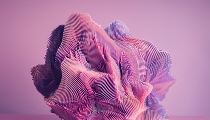 Fototapete - abstract pink purple textured lines sculpture design for web branding print media