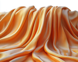Poster - Luxurious Golden Drape Fabric with Elegant Folds in Soft Light for Textiles and Interior Design Inspiration