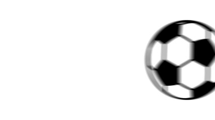 Poster - Animation set, football symbol. Animations: transparency, zooms, transition top to down, transition left to right, slide up to down, slide left to right