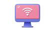 © Daniel - Isolated Computer Monitor with WiFi Symbol