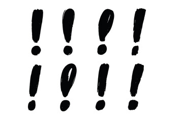 Poster - Unique vector icon featuring bold exclamation marks for expressive communication and design projects