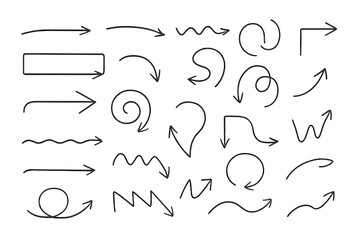 Poster - Vector icon collection featuring various arrow styles, lines, and shapes suitable for graphic design projects