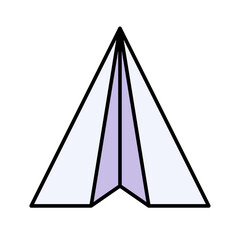 Poster - Paper Plane Folded Line Icon Idea Creativity Communication Flat Outline Vector Editable Easy to Edit Symbol