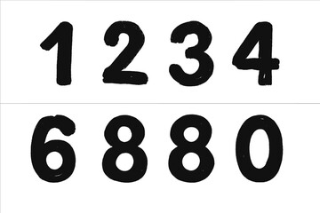 Poster - Bold vector icon featuring black numbers arranged in sequence for design and illustration purposes