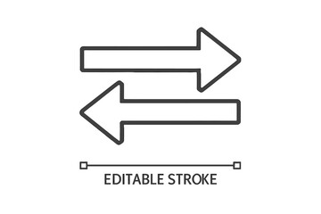 Poster - Vector icon of arrows depicting exchange between two directions, suitable for various digital applications and design projects