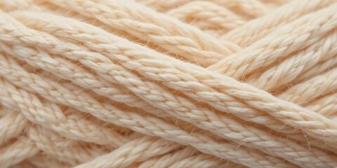 Aufkleber - Close Up Image Showing Sewing Thread At A Microscopic Level, The Twisted Fibers Are Clearly Visible, And Subtle Color Variations Are Highlighted. Craft And Textile Enthusiasts Will Find This