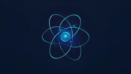 Poster - glowing blue digital globe with connecting lines. abstract artwork of circle shape with glowing line