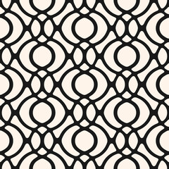 Wall Mural - abstract geometric ornamental seamless pattern in oriental style. elegant black and white vector orn