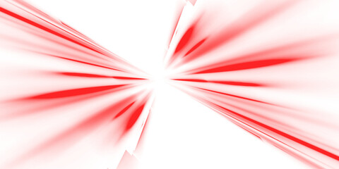 Wall Mural - png bright car beam on colorful city background with speed blur, motion curve and red trail streak, 