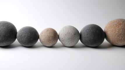 Poster - A vibrant display of colorful rocks arranged in a row symbolizing diversity and natural beauty in the environment