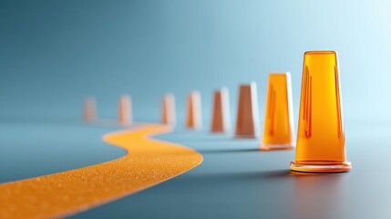 Poster - Open road representing a clear long-term path for business strategists aiming to achieve strategic goals and vision