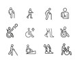 © anouar - Disability line editable icon set. Vector illustration in modern thin line style