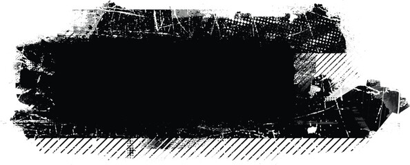 Aufkleber - Grunge textured banner with rough edges. Speckled texture. Overlay grunge texture . Simply place texture over any object to create grunge effect . Banner with scratched surface for your design. 