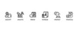 © SARMANICON - Sales growth banner web icon set vector illustration concept with icon of amount, analytic, period, increase, strategy, economy and financial