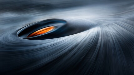 Wall Mural - flowing streaks of long exposure tail light forming graceful curved patterns on a sleek black backdr
