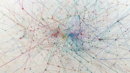 Poster - abstract polygon data connect in seamless pattern with digital technology style design. particle con