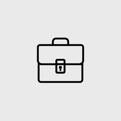 Poster - Simple line art illustration of a briefcase, concept for business, finance, and corporate identity
