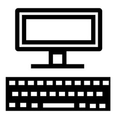 Leinwandbilder - Simple computer icon set in various shapes. Computer monitor screen flat icon for apps and websites.Desktop computer line icon, outline vector sign, linear style pictogram isolated on white. Workplace