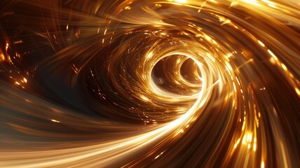 Poster - Experience a mesmerizing vortex of light, swirling in an abstract space. This vivid artwork combines dynamic motion and luminous energy, perfect for creative projects.