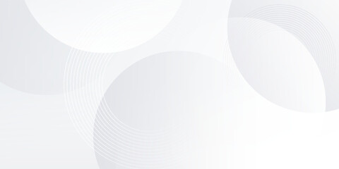 Wall Mural - white geometric abstract background overlap layer on bright space with lines effect decoration. mode