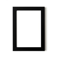 Poster - A black rectangular frame with a white center on a white background in a studio setting view