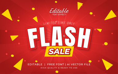 Poster - Flash Sale Promotion Banner. text effect marketing