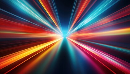 Leinwandbilder -  dynamic neon light burst background for digital art, web design, branding visuals, and futuristic print media high-resolution abstract graphic