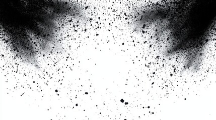 Poster - Black specks on white, conceptual background for contrast and abstract interpretation