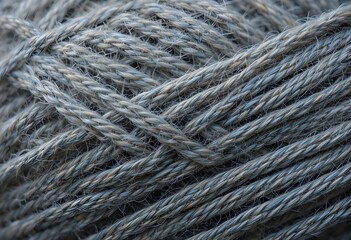 Aufkleber - Thread Fibers Macro, Close-up Texture Of Twisted Yarn, Subtle Color Variations In Sewing Material. Textile Detail, Craft Supplies, Artistic Fiber Patterns.